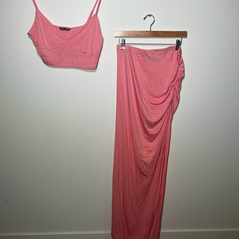 Pink 2 piece Skirt w/ Cami Top
